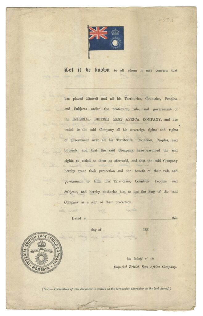 Killing Age Alt-Text Killing Age Alt-Text 100% 10 C34 Much of Africa was conquered by private companies. Officials like Lugard (later Lord), employed by the British East Africa Company, used a standard form by which African leaders ostensibly recognized foreign rule. Much of Africa was conquered by private companies. Officials like Lugard (later Lord), employed by the British East Africa Company, used a standard form by which African leaders ostensibly recognized foreign rule.