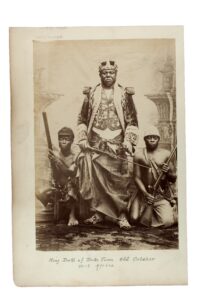 Photograph of West African warlord, ca. 1890. Western guns were important sources of African power.